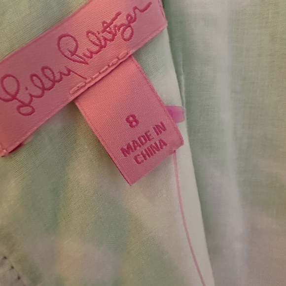 Lilly Pulitzer Green and White Mini Dress - Picture 7 of 8